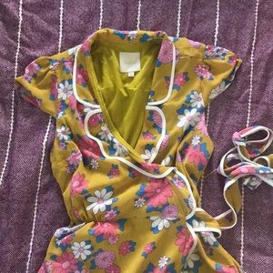 ModCloth Retro Print Wrap Dress